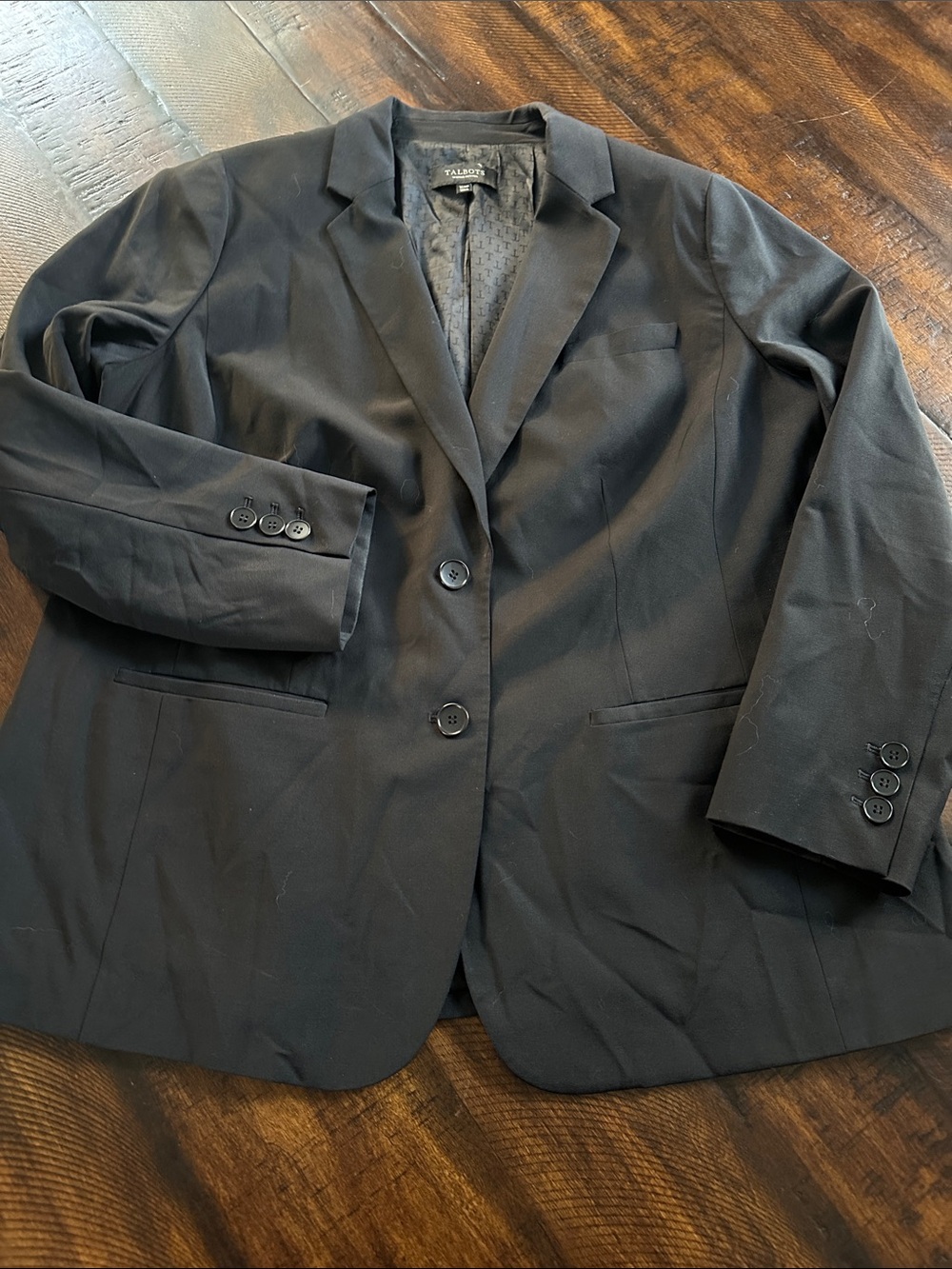 Talbots Black Tailored Two-Button Blazer